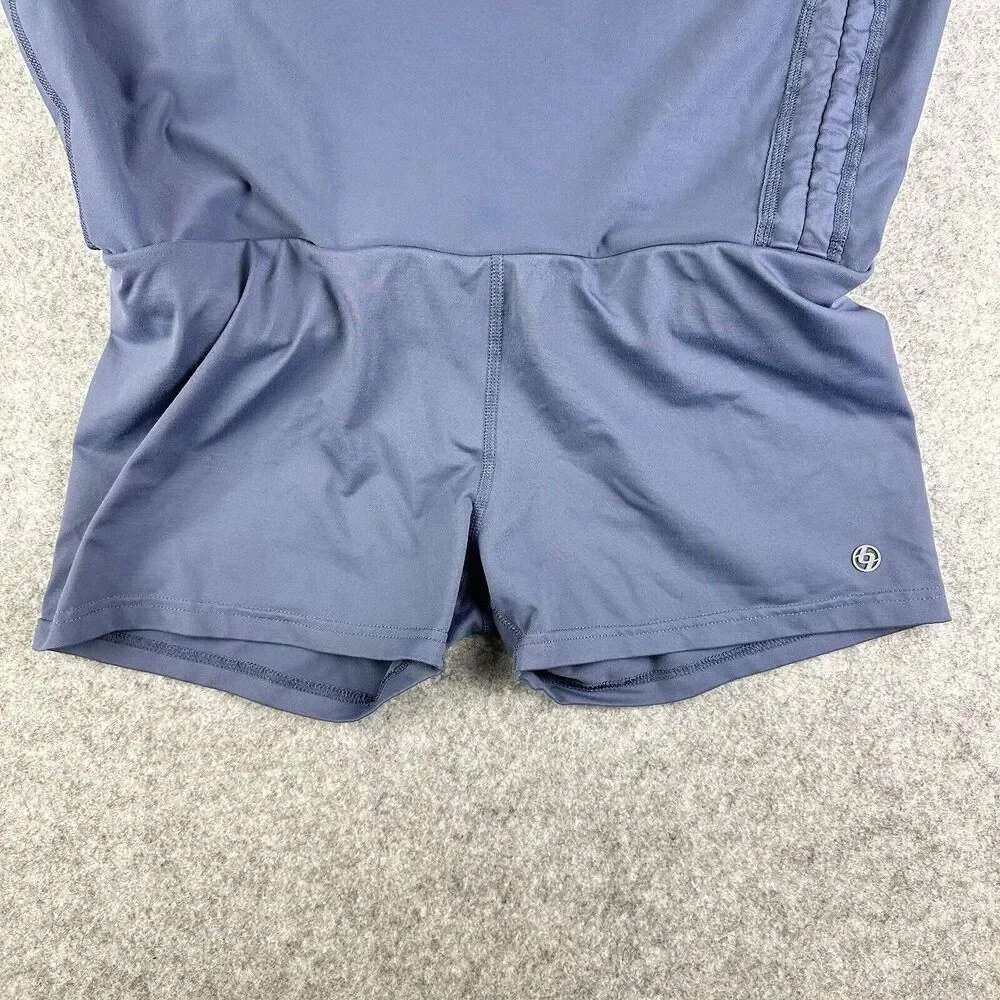 LIJA Golf Skirt Womens Medium Blue Lined Cinch Athletic Athleisure Stretch Mini